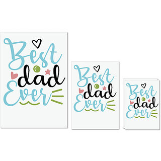                       UDNAG Untearable Waterproof Stickers 155GSM 'Dad Father Pappa | Best dad ever' A4 x 1pc, A5 x 1pc & A6 x 2pc                                              