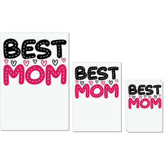                       UDNAG Untearable Waterproof Stickers 155GSM 'BEST MOM' A4 x 1pc, A5 x 1pc & A6 x 2pc                                              