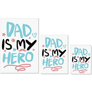 UDNAG Untearable Waterproof Stickers 155GSM 'Dad Father | Dad is my hero' A4 x 1pc, A5 x 1pc & A6 x 2pc UDNAG Untearable Waterproof Stickers 155GSM 'Dad Father | Dad is my hero' A4 x 1pc, A5 x 1pc & A6 x 2pc