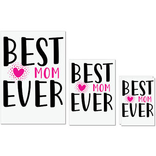                       UDNAG Untearable Waterproof Stickers 155GSM 'Mother | Best mom' A4 x 1pc, A5 x 1pc & A6 x 2pc                                              