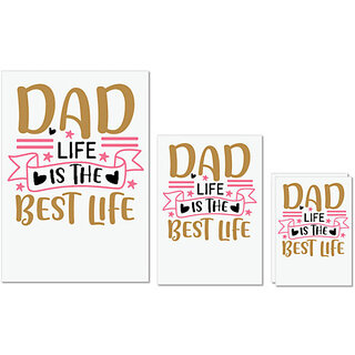 UDNAG Untearable Waterproof Stickers 155GSM 'Dad Father | Dad life is the best life' A4 x 1pc, A5 x 1pc & A6 x 2pc UDNAG Untearable Waterproof Stickers 155GSM 'Dad Father | Dad life is the best life' A4 x 1pc, A5 x 1pc & A6 x 2pc