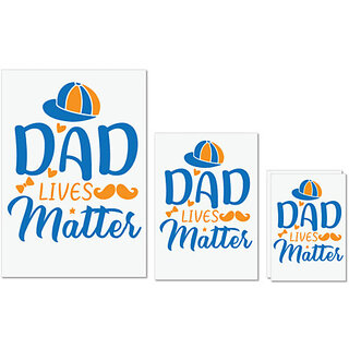 UDNAG Untearable Waterproof Stickers 155GSM 'Dad Father | Dad lives matter' A4 x 1pc, A5 x 1pc & A6 x 2pc UDNAG Untearable Waterproof Stickers 155GSM 'Dad Father | Dad lives matter' A4 x 1pc, A5 x 1pc & A6 x 2pc