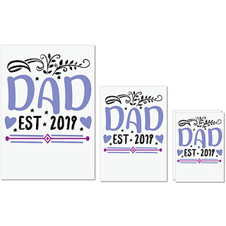 UDNAG Untearable Waterproof Stickers 155GSM 'Father | Dad, est 2019' A4 x 1pc, A5 x 1pc & A6 x 2pc UDNAG Untearable Waterproof Stickers 155GSM 'Father | Dad, est 2019' A4 x 1pc, A5 x 1pc & A6 x 2pc