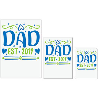 UDNAG Untearable Waterproof Stickers 155GSM 'Dad | Dad, est 2019' A4 x 1pc, A5 x 1pc & A6 x 2pc UDNAG Untearable Waterproof Stickers 155GSM 'Dad | Dad, est 2019' A4 x 1pc, A5 x 1pc & A6 x 2pc