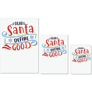 UDNAG Untearable Waterproof Stickers 155GSM 'Christmas Santa | dear santa define good' A4 x 1pc, A5 x 1pc & A6 x 2pc UDNAG Untearable Waterproof Stickers 155GSM 'Christmas Santa | dear santa define good' A4 x 1pc, A5 x 1pc & A6 x 2pc