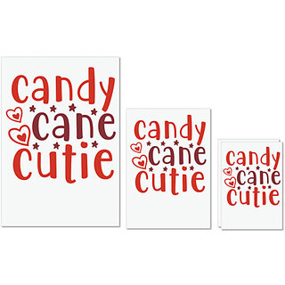                       UDNAG Untearable Waterproof Stickers 155GSM 'Candy | candy cane cutie' A4 x 1pc, A5 x 1pc & A6 x 2pc                                              