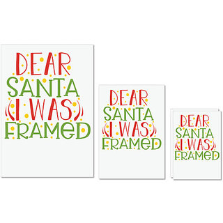 UDNAG Untearable Waterproof Stickers 155GSM 'Christmas Santa | dear santa i was framed' A4 x 1pc, A5 x 1pc & A6 x 2pc UDNAG Untearable Waterproof Stickers 155GSM 'Christmas Santa | dear santa i was framed' A4 x 1pc, A5 x 1pc & A6 x 2pc