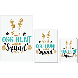                       UDNAG Untearable Waterproof Stickers 155GSM 'Easter | egg hunt squad' A4 x 1pc, A5 x 1pc & A6 x 2pc                                              