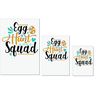                       UDNAG Untearable Waterproof Stickers 155GSM 'Easter | egg hunt squadd' A4 x 1pc, A5 x 1pc & A6 x 2pc                                              