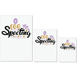                       UDNAG Untearable Waterproof Stickers 155GSM 'Easter | egg specting easter' A4 x 1pc, A5 x 1pc & A6 x 2pc                                              