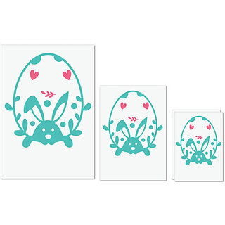                       UDNAG Untearable Waterproof Stickers 155GSM 'Easter | egg specting' A4 x 1pc, A5 x 1pc & A6 x 2pc                                              