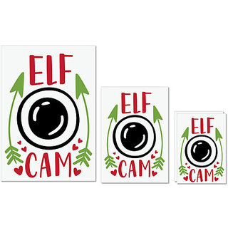                       UDNAG Untearable Waterproof Stickers 155GSM 'Christmas Santa | Elf cam' A4 x 1pc, A5 x 1pc & A6 x 2pc                                              