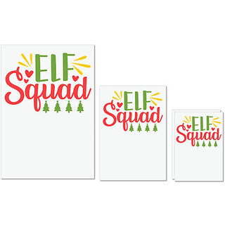                       UDNAG Untearable Waterproof Stickers 155GSM 'Christmas Santa | Elf squadd' A4 x 1pc, A5 x 1pc & A6 x 2pc                                              