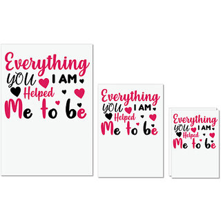 UDNAG Untearable Waterproof Stickers 155GSM 'EVERYTHING I AM, YOU HELPED ME TO BE' A4 x 1pc, A5 x 1pc & A6 x 2pc UDNAG Untearable Waterproof Stickers 155GSM 'EVERYTHING I AM, YOU HELPED ME TO BE' A4 x 1pc, A5 x 1pc & A6 x 2pc