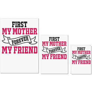 UDNAG Untearable Waterproof Stickers 155GSM 'FIRST MY MOTHER FOREVER MY FRIEND' A4 x 1pc, A5 x 1pc & A6 x 2pc UDNAG Untearable Waterproof Stickers 155GSM 'FIRST MY MOTHER FOREVER MY FRIEND' A4 x 1pc, A5 x 1pc & A6 x 2pc