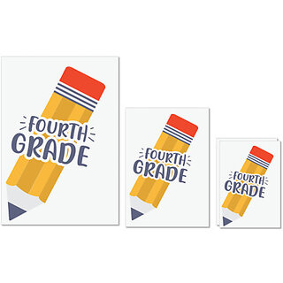                       UDNAG Untearable Waterproof Stickers 155GSM 'School Teacher | fourth gradee' A4 x 1pc, A5 x 1pc & A6 x 2pc                                              