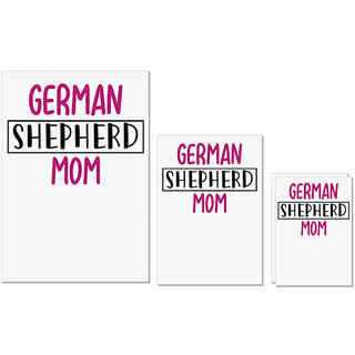                       UDNAG Untearable Waterproof Stickers 155GSM 'Mother | GERMAN SHEPHERD MOM' A4 x 1pc, A5 x 1pc & A6 x 2pc                                              