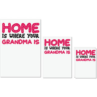 UDNAG Untearable Waterproof Stickers 155GSM 'Gradma | HOME IS WHERE YOUR GRANDMA IS' A4 x 1pc, A5 x 1pc & A6 x 2pc UDNAG Untearable Waterproof Stickers 155GSM 'Gradma | HOME IS WHERE YOUR GRANDMA IS' A4 x 1pc, A5 x 1pc & A6 x 2pc