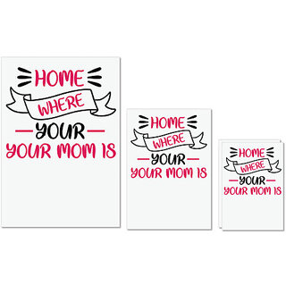 UDNAG Untearable Waterproof Stickers 155GSM 'Mother Mom | HOME IS WHERE YOUR MOM IS' A4 x 1pc, A5 x 1pc & A6 x 2pc UDNAG Untearable Waterproof Stickers 155GSM 'Mother Mom | HOME IS WHERE YOUR MOM IS' A4 x 1pc, A5 x 1pc & A6 x 2pc