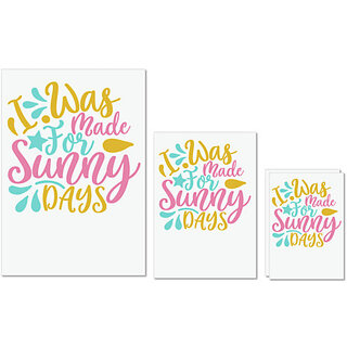 UDNAG Untearable Waterproof Stickers 155GSM 'Sunny | I was made for sunny days' A4 x 1pc, A5 x 1pc & A6 x 2pc UDNAG Untearable Waterproof Stickers 155GSM 'Sunny | I was made for sunny days' A4 x 1pc, A5 x 1pc & A6 x 2pc