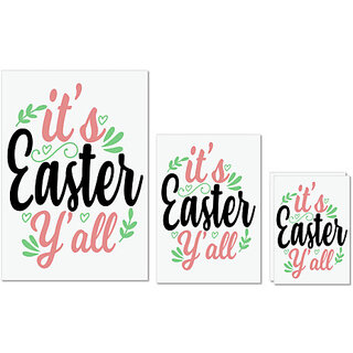                       UDNAG Untearable Waterproof Stickers 155GSM 'Easter | it's easter y'all' A4 x 1pc, A5 x 1pc & A6 x 2pc                                              