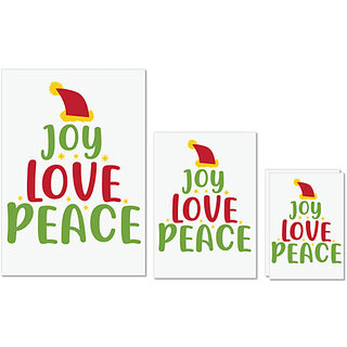                       UDNAG Untearable Waterproof Stickers 155GSM 'Christmas | joy love peace' A4 x 1pc, A5 x 1pc & A6 x 2pc                                              