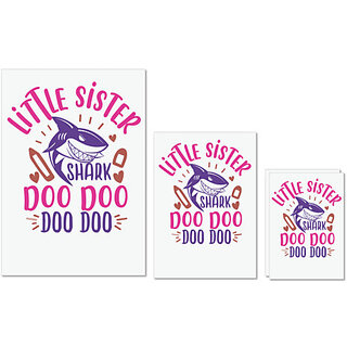 UDNAG Untearable Waterproof Stickers 155GSM 'Shark | little sister shark doo doo' A4 x 1pc, A5 x 1pc & A6 x 2pc UDNAG Untearable Waterproof Stickers 155GSM 'Shark | little sister shark doo doo' A4 x 1pc, A5 x 1pc & A6 x 2pc