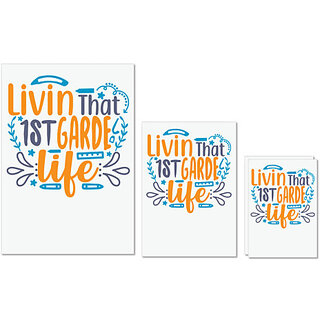 UDNAG Untearable Waterproof Stickers 155GSM 'School Teacher | livin that 1st garde life' A4 x 1pc, A5 x 1pc & A6 x 2pc UDNAG Untearable Waterproof Stickers 155GSM 'School Teacher | livin that 1st garde life' A4 x 1pc, A5 x 1pc & A6 x 2pc