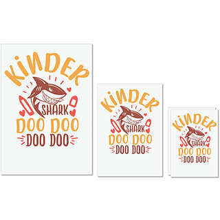 UDNAG Untearable Waterproof Stickers 155GSM 'Shark | kinder shark doo doo' A4 x 1pc, A5 x 1pc & A6 x 2pc UDNAG Untearable Waterproof Stickers 155GSM 'Shark | kinder shark doo doo' A4 x 1pc, A5 x 1pc & A6 x 2pc
