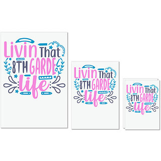 UDNAG Untearable Waterproof Stickers 155GSM 'School Teacher | livin that 8th garde life' A4 x 1pc, A5 x 1pc & A6 x 2pc UDNAG Untearable Waterproof Stickers 155GSM 'School Teacher | livin that 8th garde life' A4 x 1pc, A5 x 1pc & A6 x 2pc