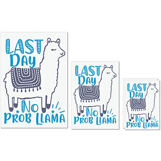 UDNAG Untearable Waterproof Stickers 155GSM 'last day no prob llama' A4 x 1pc, A5 x 1pc & A6 x 2pc UDNAG Untearable Waterproof Stickers 155GSM 'last day no prob llama' A4 x 1pc, A5 x 1pc & A6 x 2pc