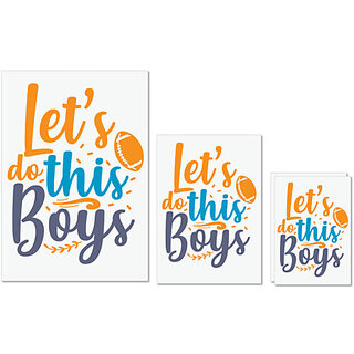                       UDNAG Untearable Waterproof Stickers 155GSM 'lets do this boyss' A4 x 1pc, A5 x 1pc & A6 x 2pc                                              