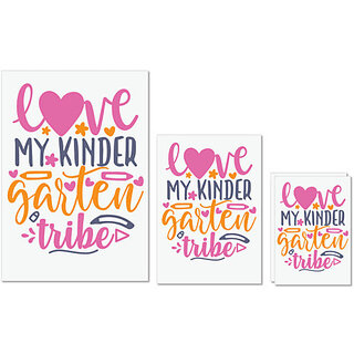UDNAG Untearable Waterproof Stickers 155GSM 'School Teacher | love my kinder garten tribe' A4 x 1pc, A5 x 1pc & A6 x 2pc UDNAG Untearable Waterproof Stickers 155GSM 'School Teacher | love my kinder garten tribe' A4 x 1pc, A5 x 1pc & A6 x 2pc