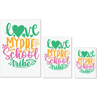 UDNAG Untearable Waterproof Stickers 155GSM 'School Teacher | love my pre-school tribe' A4 x 1pc, A5 x 1pc & A6 x 2pc UDNAG Untearable Waterproof Stickers 155GSM 'School Teacher | love my pre-school tribe' A4 x 1pc, A5 x 1pc & A6 x 2pc