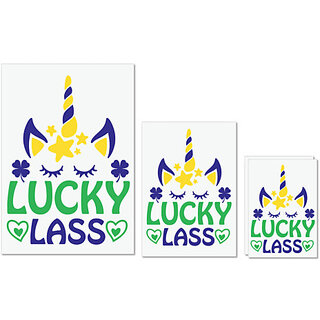                       UDNAG Untearable Waterproof Stickers 155GSM 'Lucky | lucy lass' A4 x 1pc, A5 x 1pc & A6 x 2pc                                              