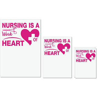 UDNAG Untearable Waterproof Stickers 155GSM 'Nurse | Nursing is work of Heart' A4 x 1pc, A5 x 1pc & A6 x 2pc UDNAG Untearable Waterproof Stickers 155GSM 'Nurse | Nursing is work of Heart' A4 x 1pc, A5 x 1pc & A6 x 2pc