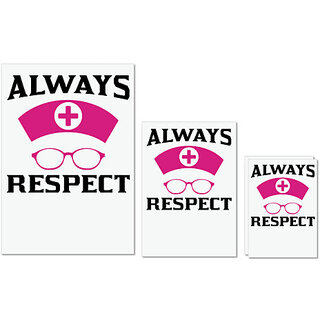 UDNAG Untearable Waterproof Stickers 155GSM 'Nurse | Always respect' A4 x 1pc, A5 x 1pc & A6 x 2pc UDNAG Untearable Waterproof Stickers 155GSM 'Nurse | Always respect' A4 x 1pc, A5 x 1pc & A6 x 2pc