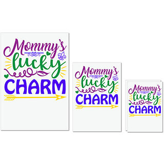                       UDNAG Untearable Waterproof Stickers 155GSM 'Mother | mommy's lucky charm' A4 x 1pc, A5 x 1pc & A6 x 2pc                                              