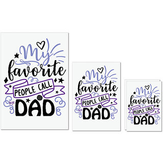                       UDNAG Untearable Waterproof Stickers 155GSM 'Father | My favorite people call me dad' A4 x 1pc, A5 x 1pc & A6 x 2pc                                              