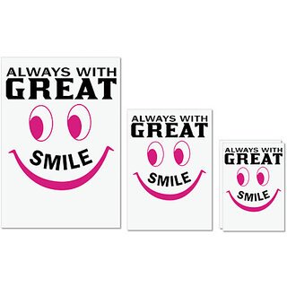                       UDNAG Untearable Waterproof Stickers 155GSM 'Nurse | Always with great smile' A4 x 1pc, A5 x 1pc & A6 x 2pc                                              
