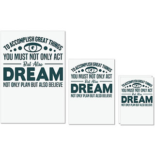                       UDNAG Untearable Waterproof Stickers 155GSM 'Nurse | Dream not only plan but also believe' A4 x 1pc, A5 x 1pc & A6 x 2pc                                              