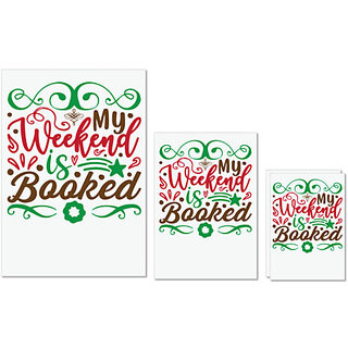UDNAG Untearable Waterproof Stickers 155GSM 'Weekend | my weekend is booked' A4 x 1pc, A5 x 1pc & A6 x 2pc UDNAG Untearable Waterproof Stickers 155GSM 'Weekend | my weekend is booked' A4 x 1pc, A5 x 1pc & A6 x 2pc