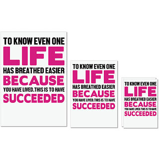                       UDNAG Untearable Waterproof Stickers 155GSM 'Nurse | Life because succeeded' A4 x 1pc, A5 x 1pc & A6 x 2pc                                              