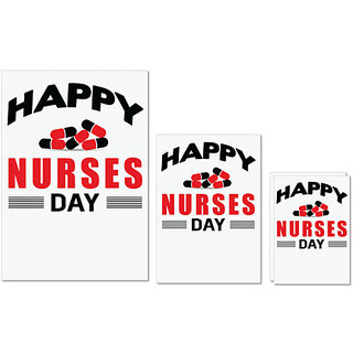                       UDNAG Untearable Waterproof Stickers 155GSM 'Nurse | Happy Nurse Day' A4 x 1pc, A5 x 1pc & A6 x 2pc                                              