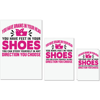                      UDNAG Untearable Waterproof Stickers 155GSM 'Nurse | Shoes to steer yourself' A4 x 1pc, A5 x 1pc & A6 x 2pc                                              