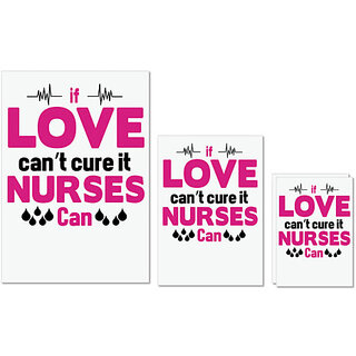 UDNAG Untearable Waterproof Stickers 155GSM 'Nurse | If love cant cure it nurses can' A4 x 1pc, A5 x 1pc & A6 x 2pc UDNAG Untearable Waterproof Stickers 155GSM 'Nurse | If love cant cure it nurses can' A4 x 1pc, A5 x 1pc & A6 x 2pc