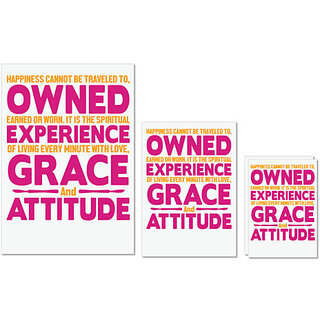                       UDNAG Untearable Waterproof Stickers 155GSM 'Nurse | Owned grace attitude' A4 x 1pc, A5 x 1pc & A6 x 2pc                                              