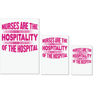                       UDNAG Untearable Waterproof Stickers 155GSM 'Nurse | Are the Hospitality of the hospital' A4 x 1pc, A5 x 1pc & A6 x 2pc                                              