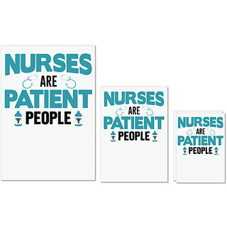                       UDNAG Untearable Waterproof Stickers 155GSM 'Nurse | Nurses are patient people' A4 x 1pc, A5 x 1pc & A6 x 2pc                                              