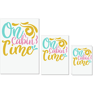 UDNAG Untearable Waterproof Stickers 155GSM 'ON CABIN TIME' A4 x 1pc, A5 x 1pc & A6 x 2pc UDNAG Untearable Waterproof Stickers 155GSM 'ON CABIN TIME' A4 x 1pc, A5 x 1pc & A6 x 2pc